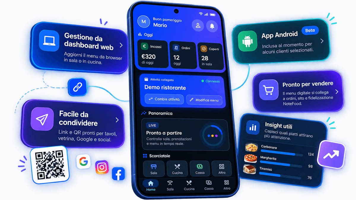 App NoteFood per clienti selezionati